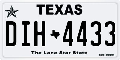 TX license plate DIH4433