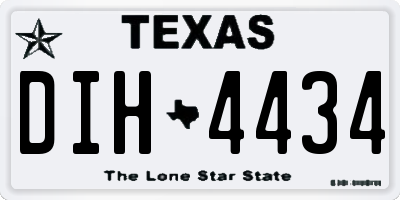 TX license plate DIH4434