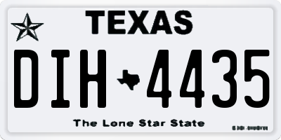 TX license plate DIH4435
