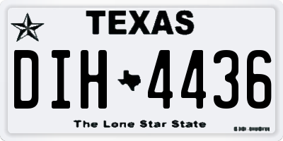 TX license plate DIH4436