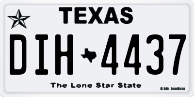 TX license plate DIH4437