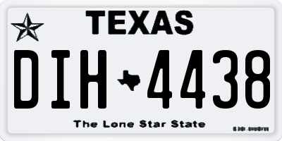 TX license plate DIH4438
