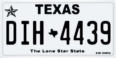 TX license plate DIH4439