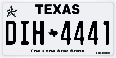 TX license plate DIH4441