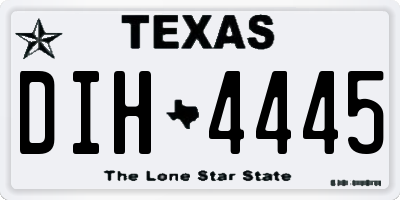 TX license plate DIH4445