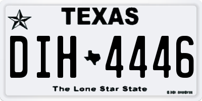 TX license plate DIH4446