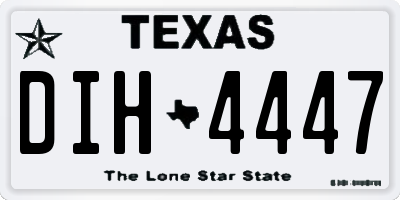 TX license plate DIH4447