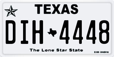 TX license plate DIH4448