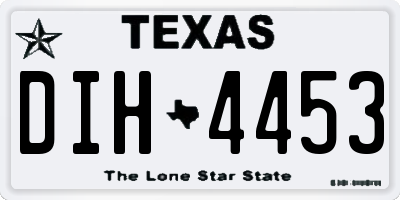 TX license plate DIH4453