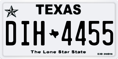 TX license plate DIH4455