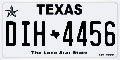 TX license plate DIH4456