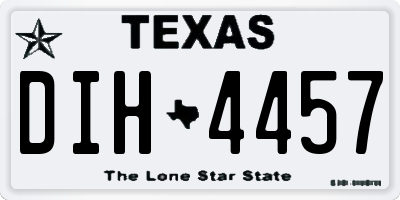 TX license plate DIH4457