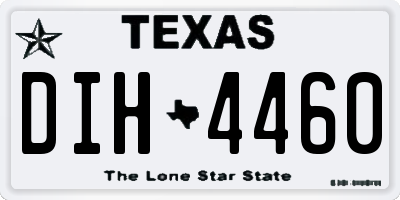 TX license plate DIH4460