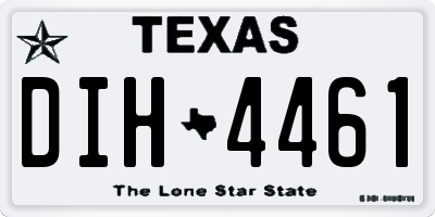 TX license plate DIH4461