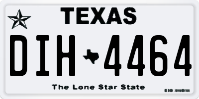 TX license plate DIH4464