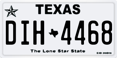 TX license plate DIH4468