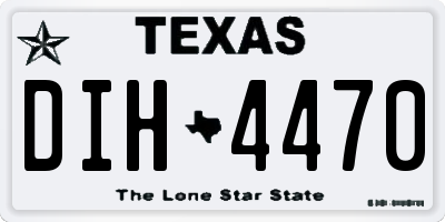 TX license plate DIH4470