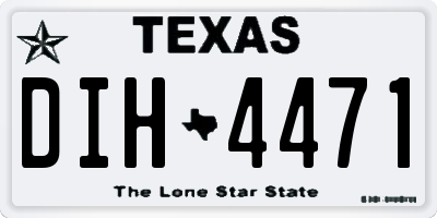 TX license plate DIH4471