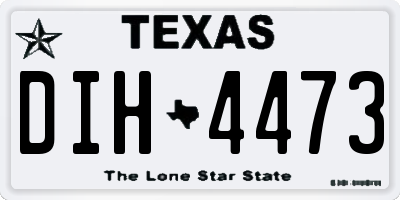 TX license plate DIH4473