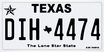 TX license plate DIH4474