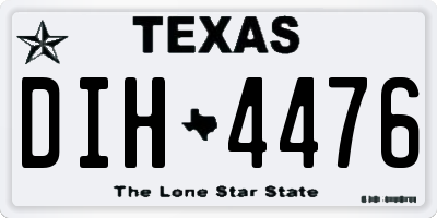 TX license plate DIH4476