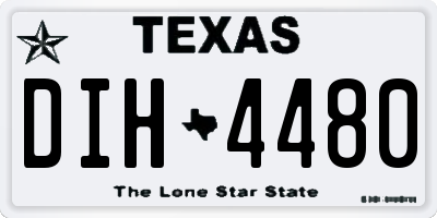 TX license plate DIH4480