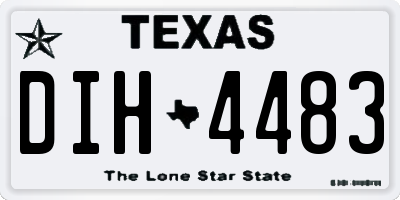 TX license plate DIH4483
