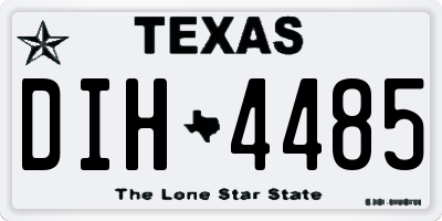 TX license plate DIH4485
