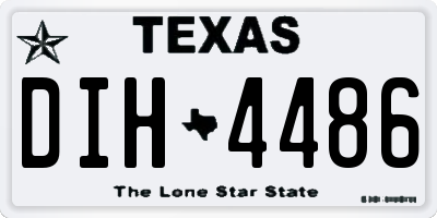 TX license plate DIH4486