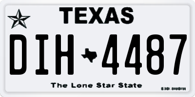 TX license plate DIH4487