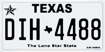 TX license plate DIH4488