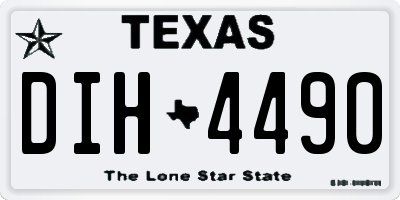 TX license plate DIH4490