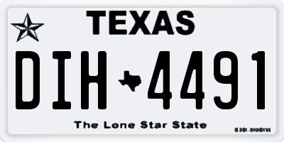 TX license plate DIH4491