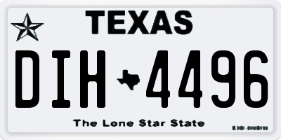 TX license plate DIH4496