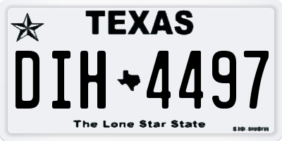 TX license plate DIH4497