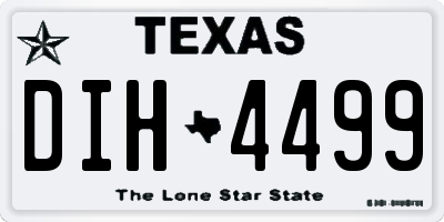 TX license plate DIH4499