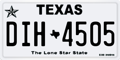 TX license plate DIH4505