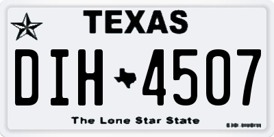 TX license plate DIH4507