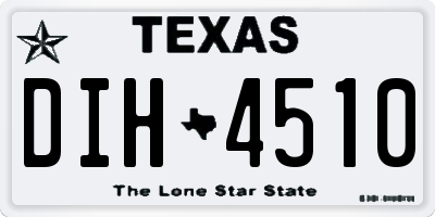TX license plate DIH4510