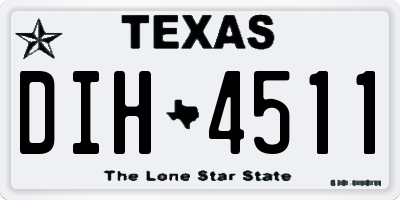 TX license plate DIH4511