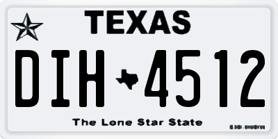 TX license plate DIH4512