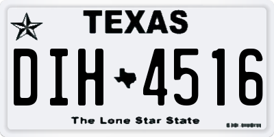 TX license plate DIH4516