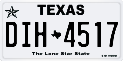 TX license plate DIH4517