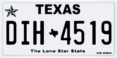 TX license plate DIH4519