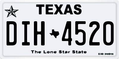TX license plate DIH4520