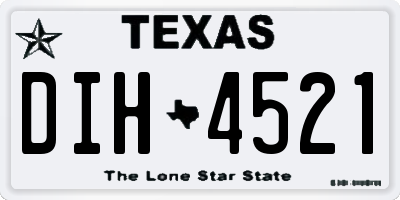 TX license plate DIH4521
