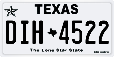 TX license plate DIH4522