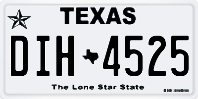 TX license plate DIH4525