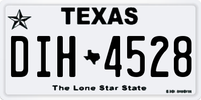 TX license plate DIH4528