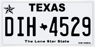 TX license plate DIH4529